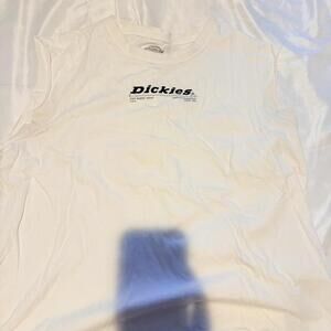 White Dickies t-shirt with black logo